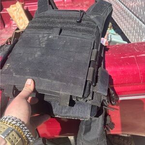 Tactical MOLLE Plate Carrier Vest in Black